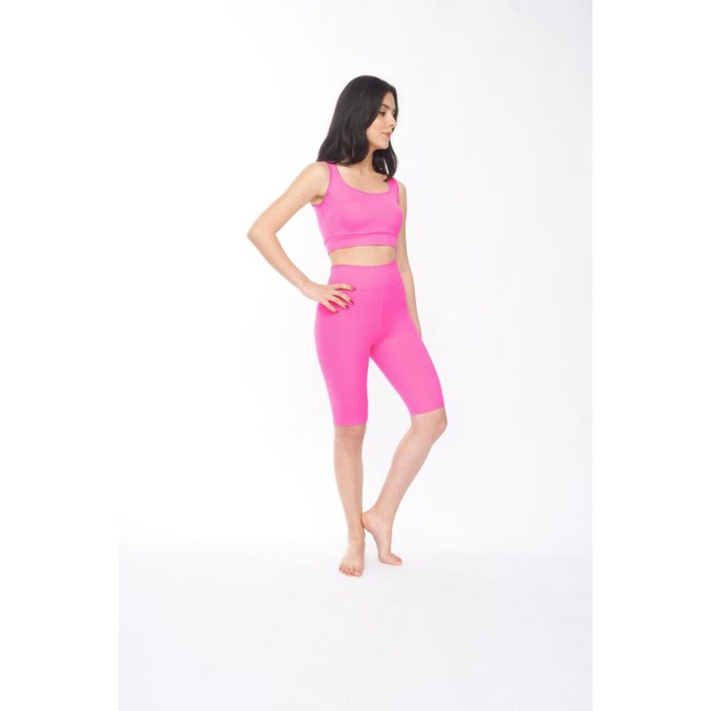 Womens/Ladies Mira Ribbed Shorts / Fuchsia